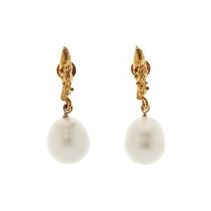 NWT Alighieri Lustre of the Moon Pearl/Gold Earrings OS